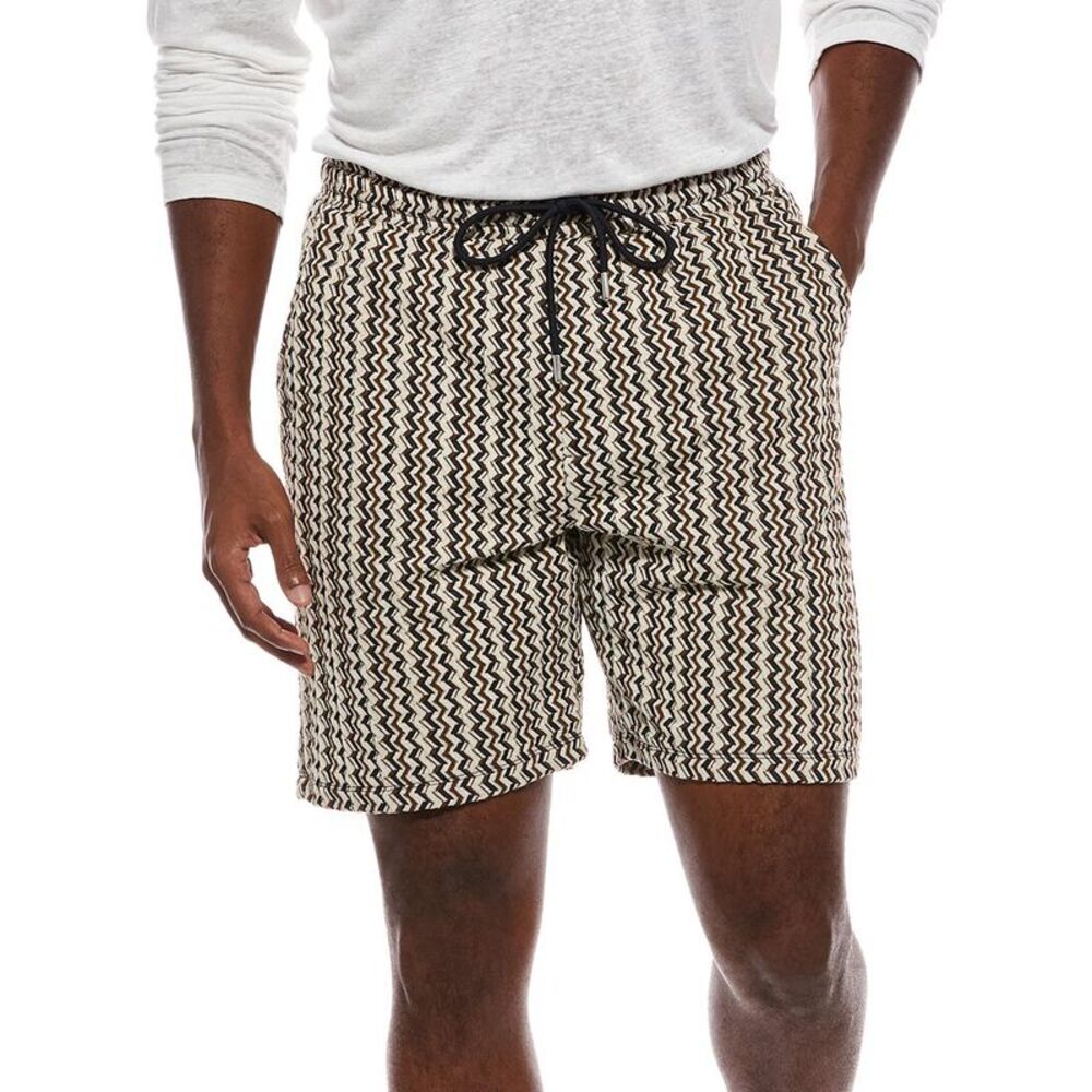 Jason Wu Mens  Drawstring Waist Jacquard Short, White